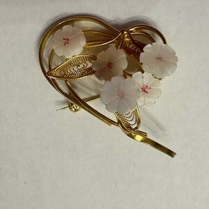 Vintage Floral Heart Brooch